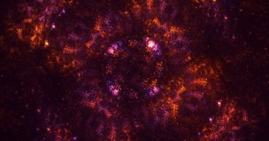 Soyut çok renkli fraktal ışık arkaplanı 3B görüntüleme