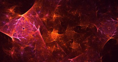 Parlak merkezli, soyut, çok renkli fraktal ışık arkaplanı oluşturuluyor