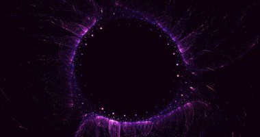 3B elle hazırlanmış soyut teknoloji fraktal arkaplan