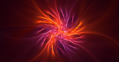 3B elle hazırlanmış soyut teknoloji fraktal arkaplan