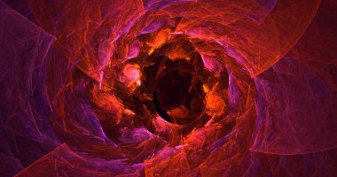 3B elle hazırlanmış soyut teknoloji fraktal arkaplan