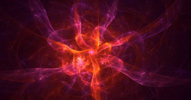 3B elle hazırlanmış soyut fantezi ışık fraktal arkaplan