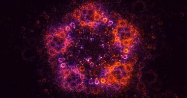 3B elle hazırlanmış soyut fantezi ışık fraktal arkaplan