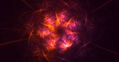 3B elle hazırlanmış soyut fantezi ışık fraktal arkaplan