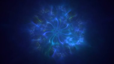 Soyut fraktal ışık arkaplanı 3 boyutlu oluşturuluyor
