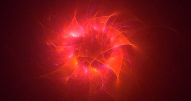 Soyut fraktal ışık arkaplanı 3 boyutlu oluşturuluyor