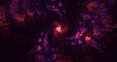 Fraktal 3D görüntüleme soyut ve parlak arkaplan