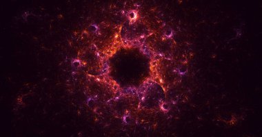 Fraktal 3D görüntüleme soyut ve parlak arkaplan