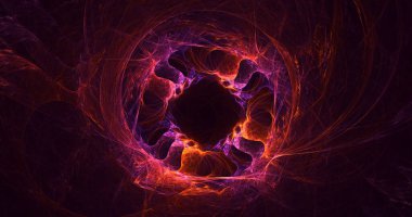 Fraktal 3D görüntüleme soyut ve parlak arkaplan