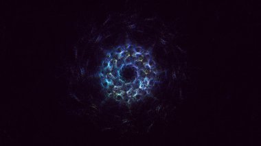 3B elle hazırlanmış soyut fantezi ışık fraktal arkaplan