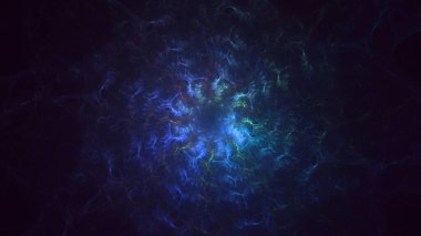 3B elle hazırlanmış soyut fantezi ışık fraktal arkaplan