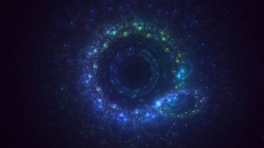 3B elle hazırlanmış soyut fantezi ışık fraktal arkaplan