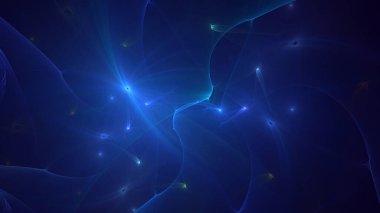 3B elle hazırlanmış soyut fantezi ışık fraktal arkaplan