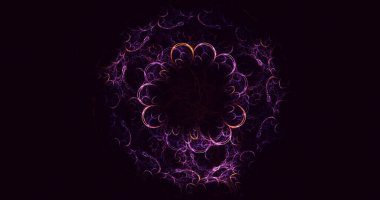 3B elle hazırlanmış soyut fantezi ışık fraktal arkaplan