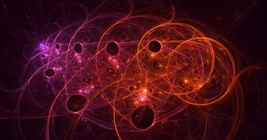 3B elle hazırlanmış soyut fantezi ışık fraktal arkaplan