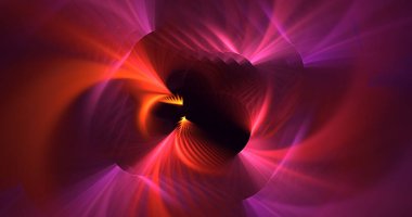 3B soyut viral şekil fraktal arkaplan oluşturma