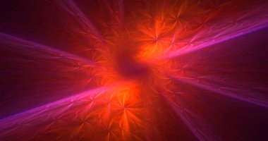 3B soyut viral şekil fraktal arkaplan oluşturma