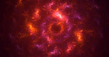 3B elle hazırlanmış soyut teknoloji fraktal arkaplan