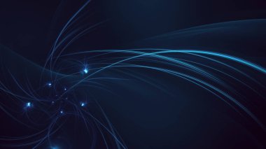 3B elle hazırlanmış soyut teknoloji fraktal arkaplan