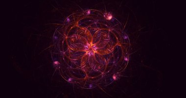 Soyut fraktal çokgen arkaplanı 3B elle hazırlama 