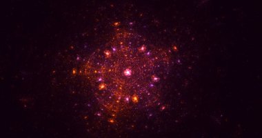 3B elle hazırlanmış soyut yuvarlak ışık arkaplanı