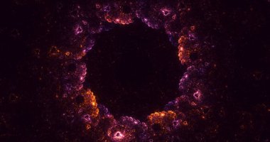 3B elle hazırlanmış soyut yuvarlak ışık arkaplanı