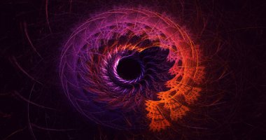 3B elle hazırlanmış soyut yuvarlak ışık arkaplanı