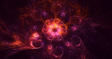 3B elle hazırlanmış soyut yuvarlak ışık arkaplanı