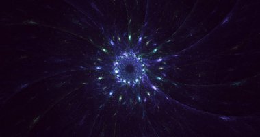 3B el ile soyut fraktal ışık arkaplanı oluşturma