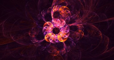 3B el ile soyut fraktal ışık arkaplanı oluşturma