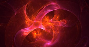 3B el ile soyut fraktal ışık arkaplanı oluşturma