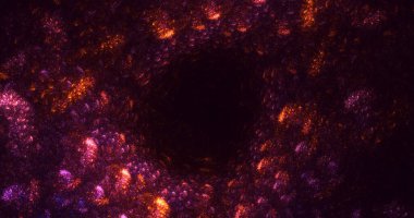 3B el ile soyut fraktal ışık arkaplanı oluşturma