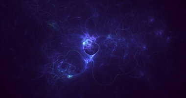 3B elle hazırlanmış soyut teknoloji fraktal arkaplan