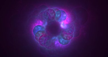 3B elle hazırlanmış soyut teknoloji fraktal arkaplan