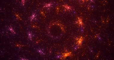 3B elle hazırlanmış soyut teknoloji fraktal arkaplan