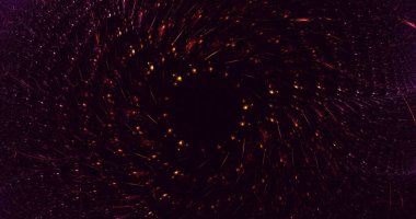 3B elle hazırlanmış soyut teknoloji fraktal arkaplan