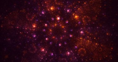 3B elle hazırlanmış soyut teknoloji fraktal arkaplan