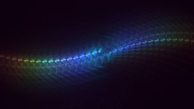 3B el ile soyut fraktal ışık arkaplanı oluşturma