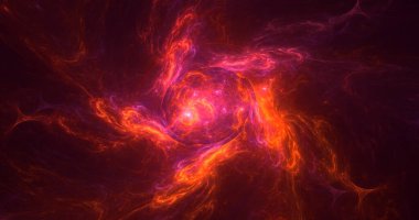 3B el ile soyut fraktal ışık arkaplanı oluşturma