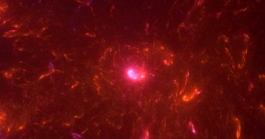 3B elle hazırlanmış soyut teknoloji fraktal arkaplan