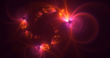 3B elle hazırlanmış soyut teknoloji fraktal arkaplan