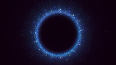 3B elle hazırlanmış soyut teknoloji fraktal arkaplan