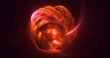 3B elle hazırlanmış soyut teknoloji fraktal arkaplan