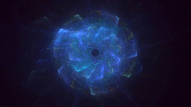 3B el ile soyut fraktal ışık arkaplanı oluşturma