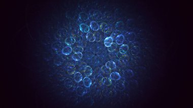 Kozmik Alemdeki 3 boyutlu soyut yıldız gecesinin elle hazırlanması