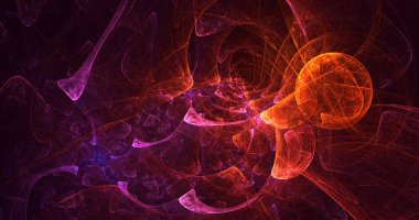 Soyut fraktal iş arkaplanı 3 boyutlu oluşturuluyor