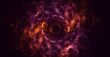 3B el ile soyut fraktal ışık arkaplanı oluşturma