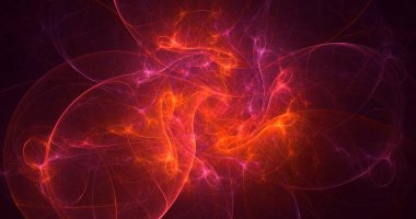 3B el ile soyut fraktal ışık arkaplanı oluşturma