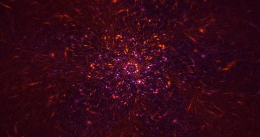 3B el ile soyut fraktal ışık arkaplanı oluşturma