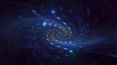 3D elle hazırlama soyut çoklu renk teknolojisi fraktal ışık arkaplanı